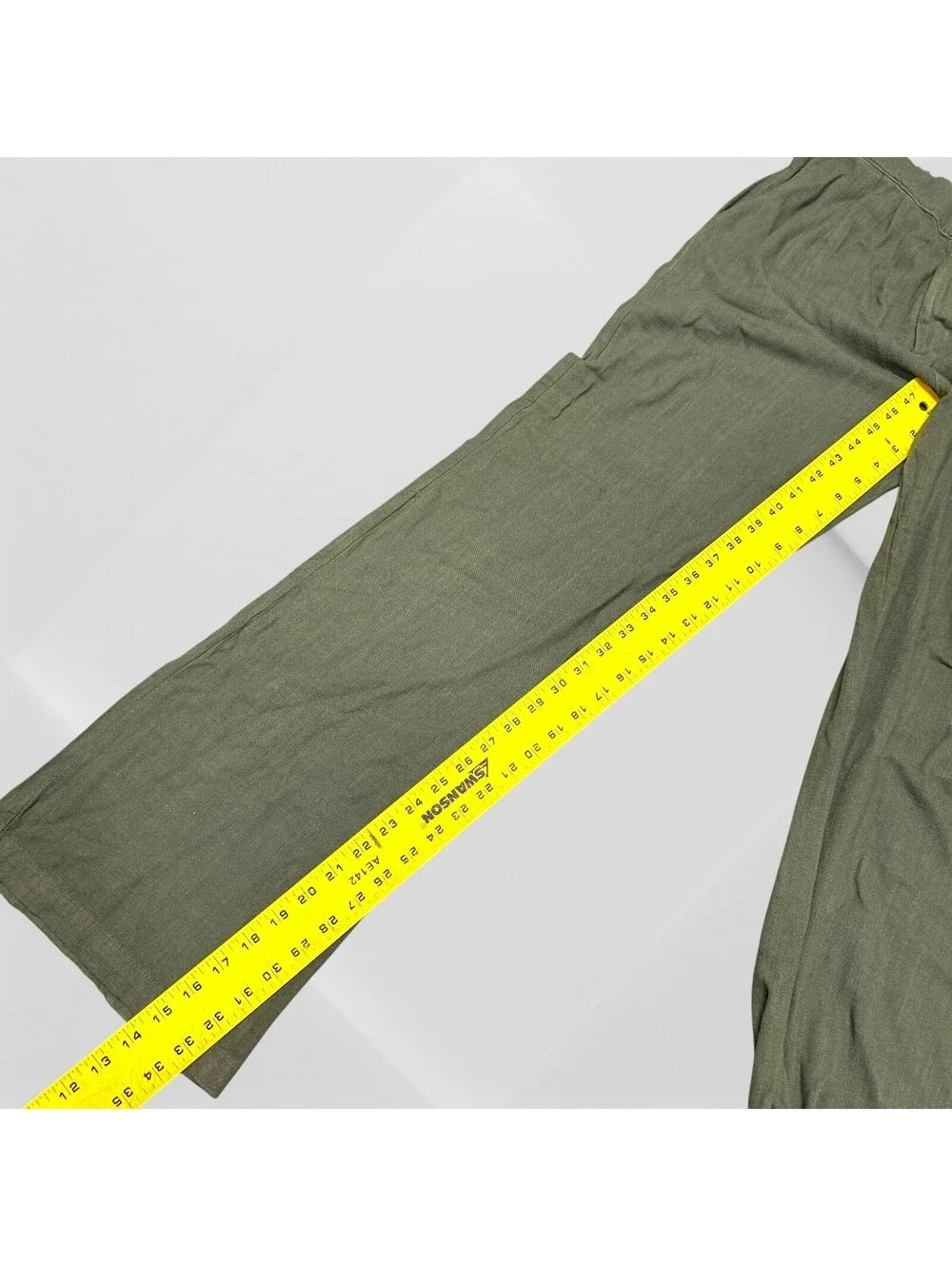 Arkhe The Label  VKTRBLAK. The Linen Rayon Pants Drape mens Olive L 30-33x33